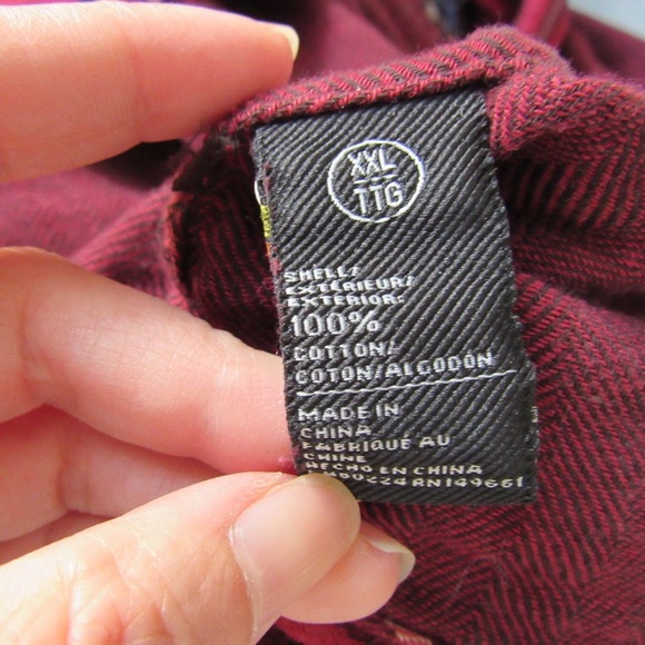 Buffalo David Bitton Mens Red Plaid Button Down Shirt XXL Classic Regular Fit - Picture 9 of 10